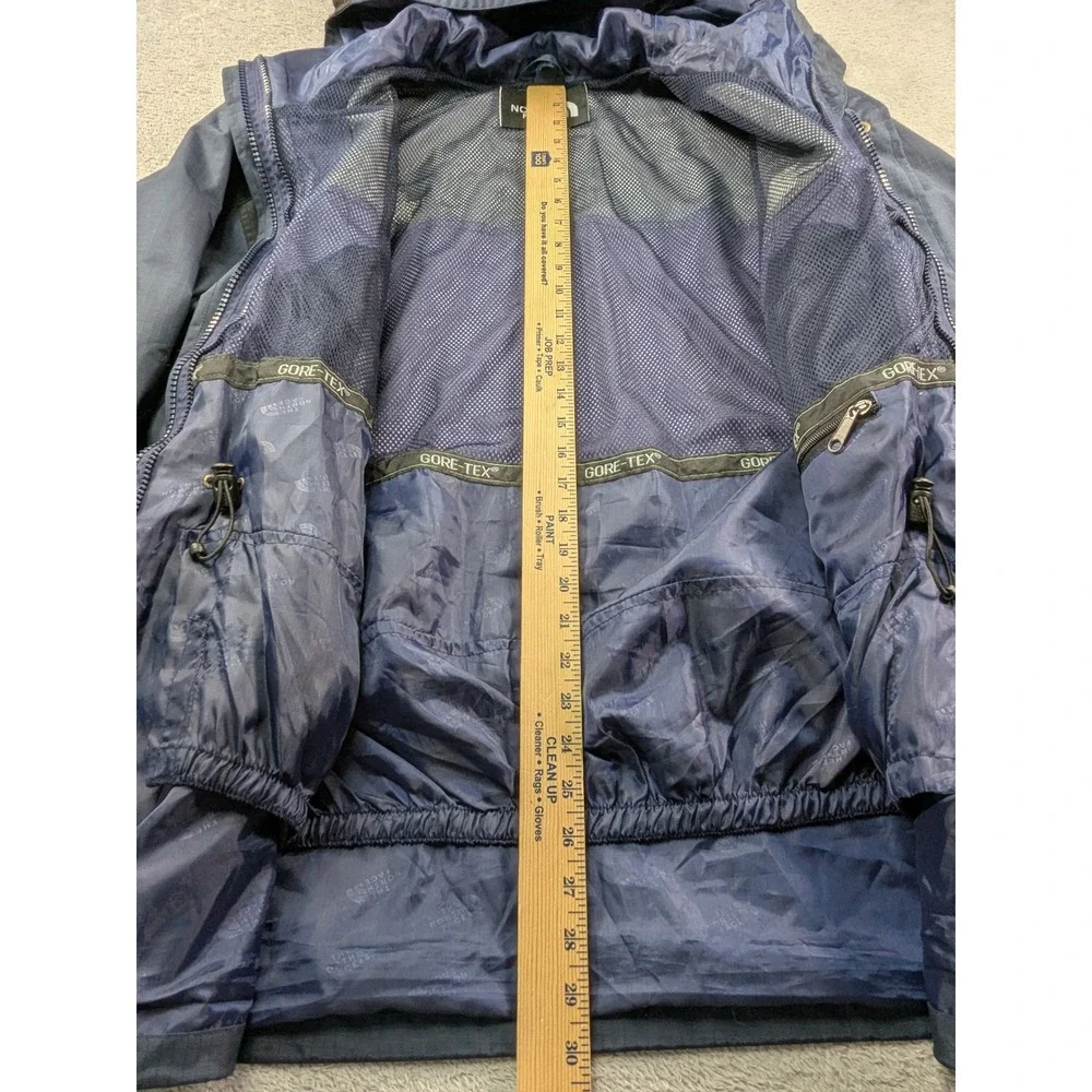 The North Face Gore-Tex Mountain Jacket Navy Blue Black Ripstop Shell Mens